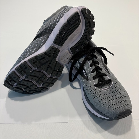 Brooks Ghost 13 1203381B084 Womens 10B Running Shoe Gray Blackened Pearl Sneaker - Picture 3 of 9